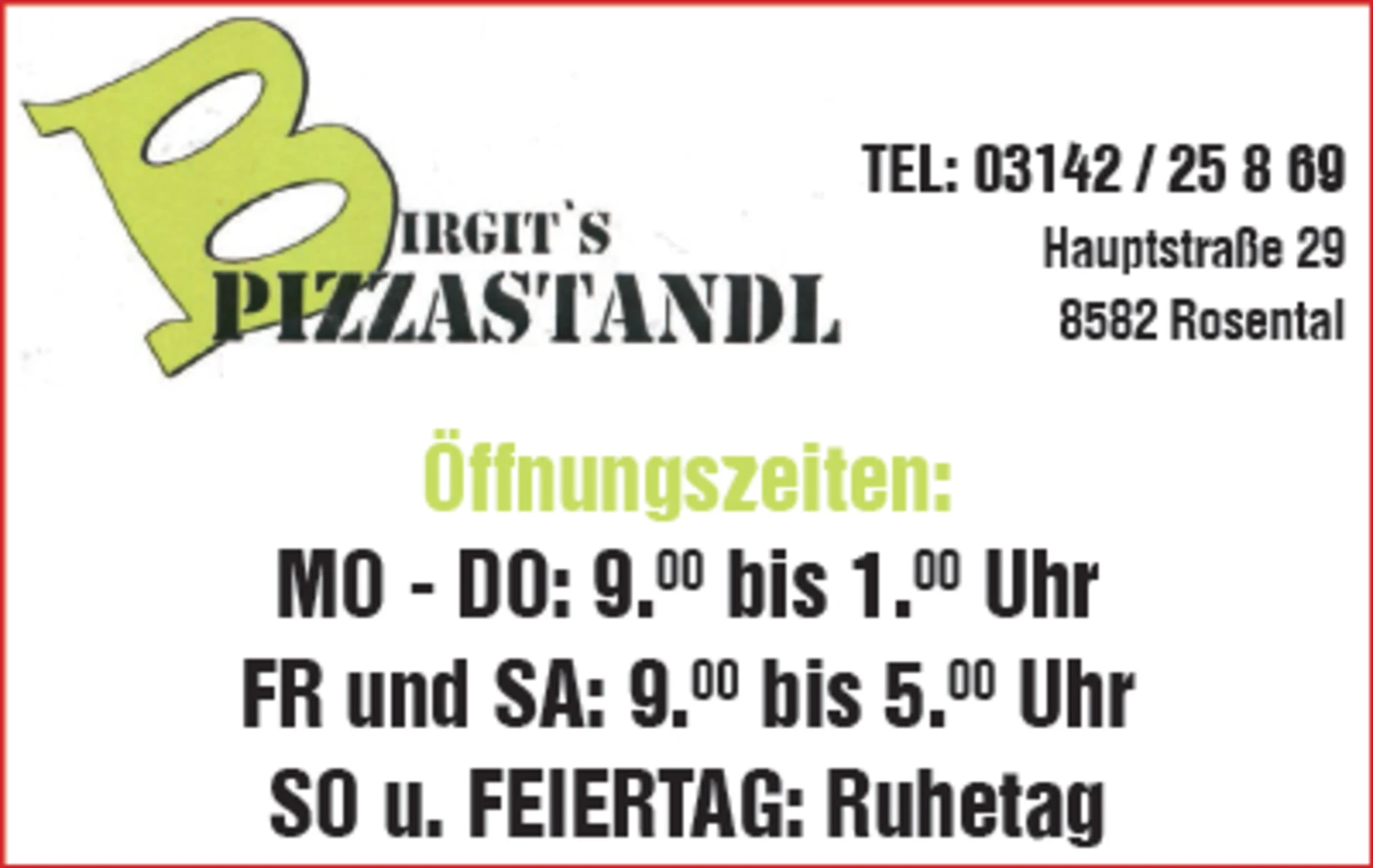 Birgit's Pizzastandl